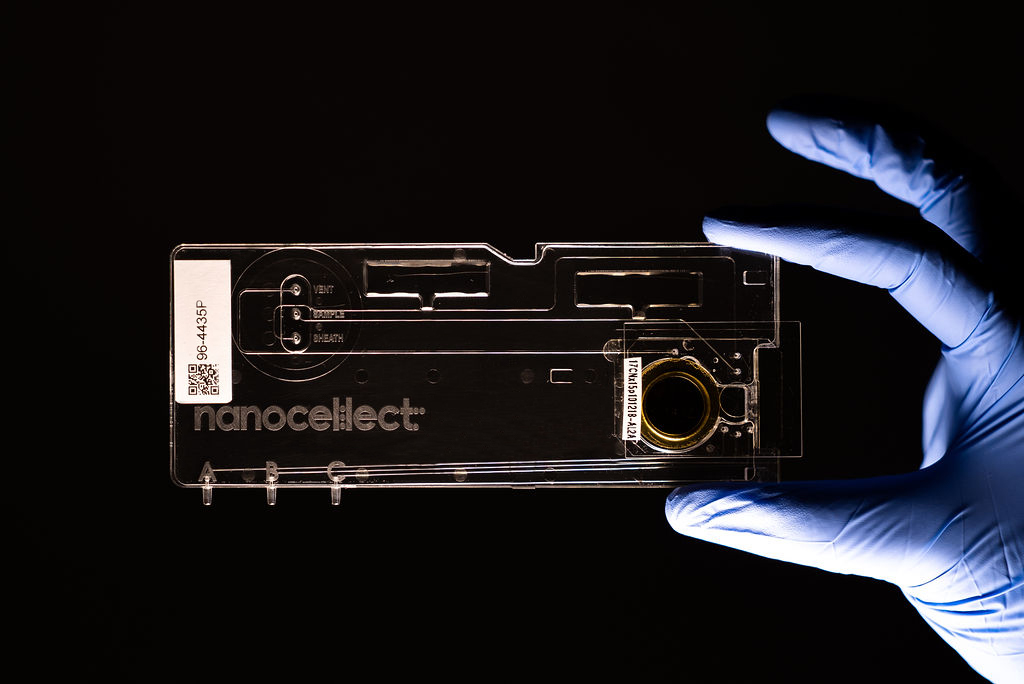 cartridge held by glove